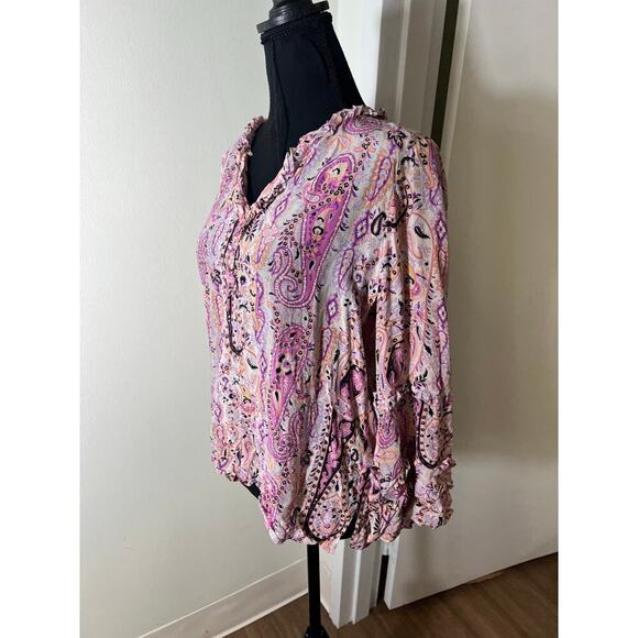 Kobi Halperin Paisly Print Blouse Sz S - Picture 2 of 5